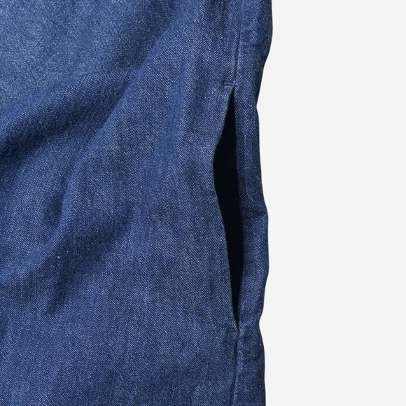 Lauren Ralph Lauren Denim Shift Dress 16W Embroidered Tasseled Knee Length - Picture 6 of 11